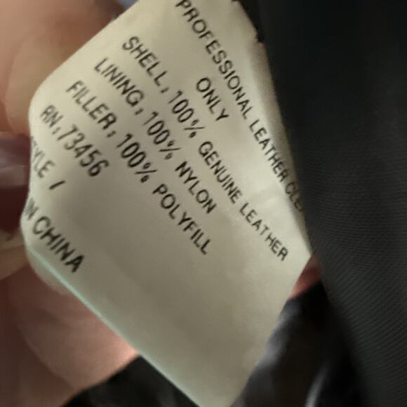 Vintage Long Black Leather Coat Women's Size L Double Breasted Patchwork Style - Picture 6 of 11